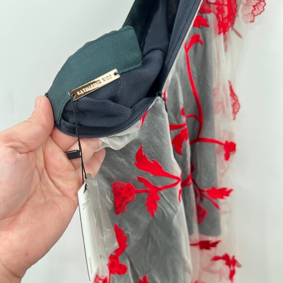 NWT Katharine Kidd Sheer Shell Floral Skirt - Picture 6 of 6